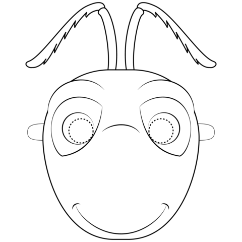 Ant Mask Coloring Page